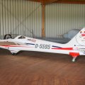 Flugplatz Bad Neustadt, Kunstflug am 13.04.2025, MDM-1 Fox in der Rundhalle
