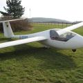 Das Schulsegelflugzeug Grob G 102 Club. Es wird allgemein auch die Schüssel genannt.