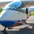 Flugplatz Bad Neustadt - Grasberg am 20.5.2024, Nahansicht eines seltenen Motorseglers