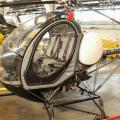 Hughes 269 A, der wurde bis Ende 2017 geflogen, Länge 9,4 m, Rotor 8,18 m, Reichweite 350 km, Dienstgipfelhöhe 3109 m, 180 km/h, Lycoming H10-360 Motor mit 141 kW, Baujahr 1978.
