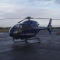 dunkelblauer Helikopter der Bundespolizei