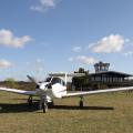 Flugplatz Bad Neustadt - Grasberg, Piper Arrow vor unserem Clubheim auf dem Grasberg