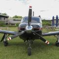 Flugplatz Bad Neustadt - Grasberg am 29.5.2022, Frontansicht Rockwell Commander