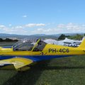 Flugplatz Bad Neustadt - Grasberg am 10.8.2024, Pilotenseite einer Evektor EV-97 Eurostar