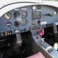 Flugplatz Bad Neustadt - Grasberg am 20.8.2024, Cockpit eines Breezer UL