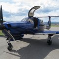 Flugplatz Bad Neustadt - Grasberg am 21.8.2024, Stippvisite einer DA 50