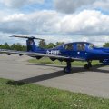 Flugplatz Bad Neustadt - Grasberg am 21.8.2024, tiefblaue DA 50