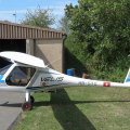 Flugplatz Bad Neustadt - Grasberg am 22.8.2024 serienmäßig hergestelltes Elektroflugzeug, Pilotenseite