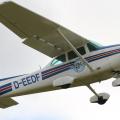Die Cessna vom Peter kurz nach dem Start in Bad Königshofen