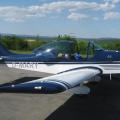 Das UL Breezer an unserer Tankstelle am Flugplatz Bad Neustadt.