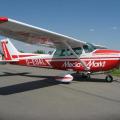 Mit dieser Cessna aus Würzburg hat uns ein Luftbildfotograph in Bad Neustadt besucht.