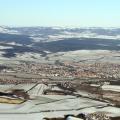 Luftbild am 06.01.2017, Blick über den Flugplatz in die Rhön
