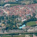 Luftbild am 05.07.2018, Ortskern Mellrichstadt mit Schwimmbad