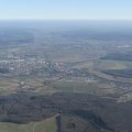 Luftbild am 28.02.2021, Anflug auf Hassfurt