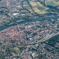 Luftbild Kitzingen am 21.6.2025, Altstadt mit Umfahrung