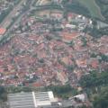 Die Altstadt von Münnerstadt aus der Luft fotografiert.