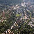 Luftbild der Stadt Suhl in Thüringen.
