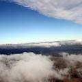 Luftbild im Oktober 2012, mehrere Wolkenschichten über dem Landkreis Rhön-Grabfeld