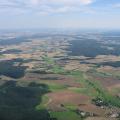 Das Grabfeld aus der Luft (Kurs Ost).