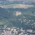 Die Feste und der Flugplatz Coburg Brandensteinebene aus der Luft.