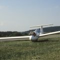 Peter nach seiner Kunstflugvorführung.