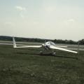 Ein exotisches Flugzeug zu Besuch.