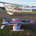 Jet Modellflugzeug vor Cessna 172