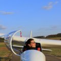 Flugschüler Chris in der Ka8 vor dem Start an der Winde