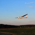 Flugschüler Chris in der Ka8 bei der Landung