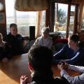 Drei Königsfliegen am 6.1.2012, kurze Besprechung vor Beginn des Flugbetriebs.