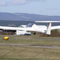 Flugplatz Bad Neustadt - Grasberg, Twin beim Windenstart gerade abgehoben