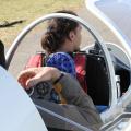 Flugplatz Bad Neustadt - Grasberg, Twin Cockpit kurz vor dem Windenstart