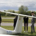 Flugplatz Bad Neustadt - Grasberg JNP am 14.5.2021, das Höhenruder ist ein Quell der Freude