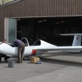 Flugplatz Bad Neustadt, JNP am 05.04.2025, Zusammenbau G 102 Twin
