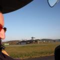 Start EDFD Blick aus dem Cockpit zum Clubheim