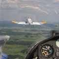 Blick aus der DG 505 beim F-Schlepp zum Schleppflugzeug DR 400