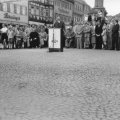 Ansprache währen der Flugzeugtaufe auf dem Marktplatz Bad Neustadt, Aufnahmen unbekannten Datums in den 60ziger Jahren