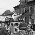 Motivwagen vom Aeroclub Bad Neustadt bei einem Faschingsumzug in den 60ziger Jahren
