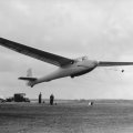 Windenstart eines Segelflugzeugs (Ka 2), das Bild stammt angeblich vom 1. Flugtag 1963