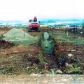 So sah der Platz während der Umbauarbeiten aus, die Aufnahme stammt vermutlich aus dem Herbst 1993